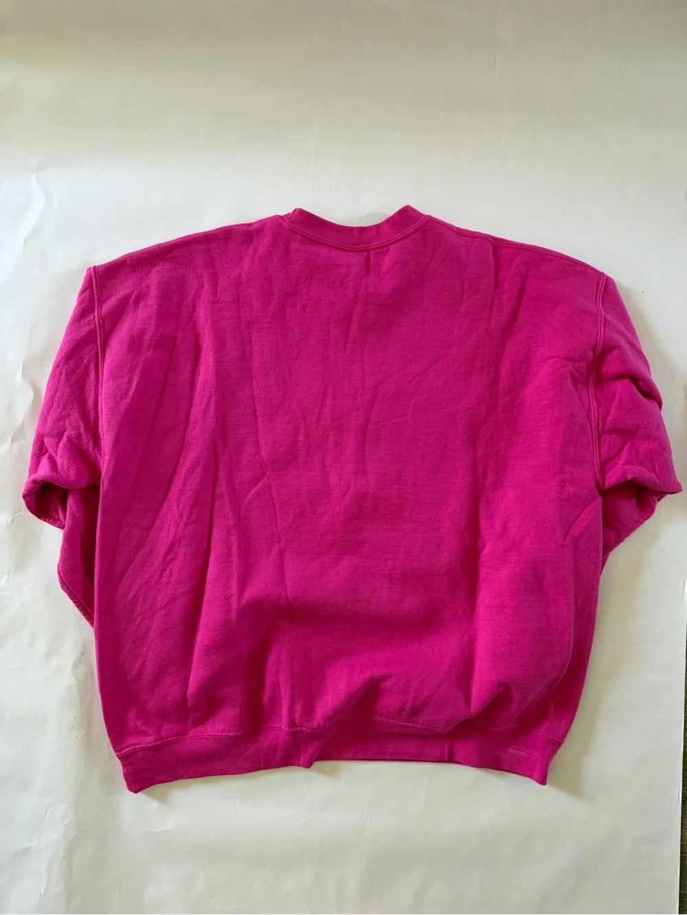 Bright Pink Smiley Graphic Crewneck Sweater XL - Picture 4 of 4